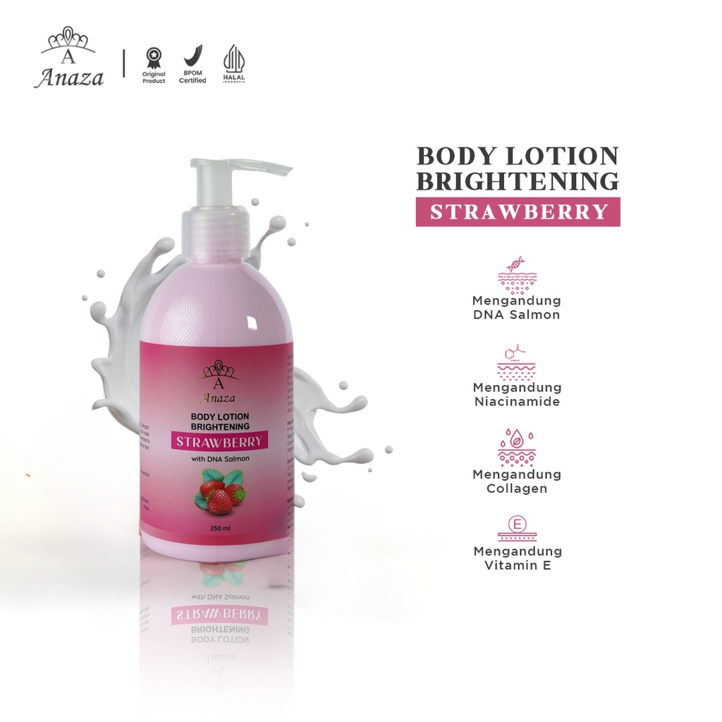 ANAZA BODY LOTION BRIGHTENING STRAWBERRY WITH DNA SALMON
