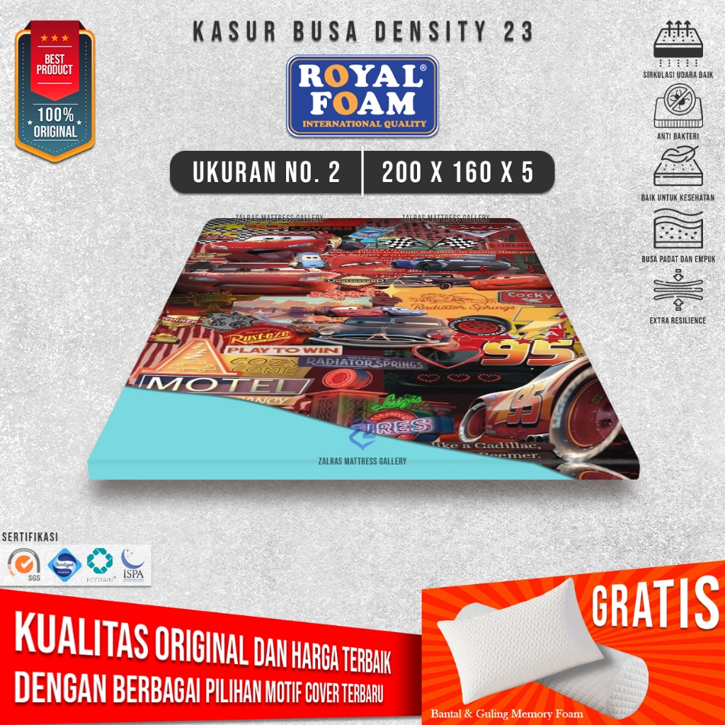 [ 200x160x5 ] Kasur Busa No. 2 Original Royal Foam Density 23