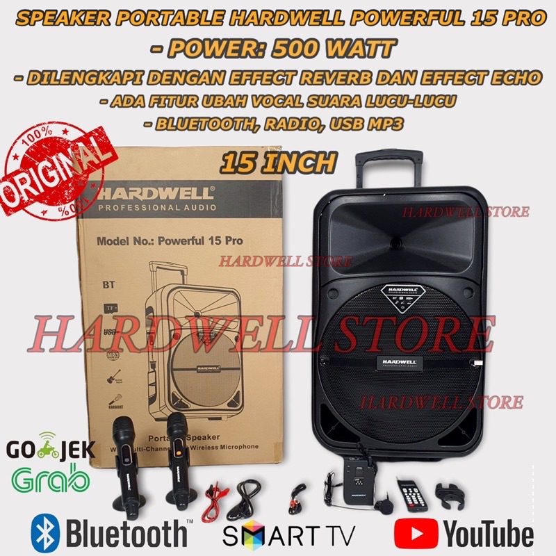 SPEAKER PORTABLE HARDWELL POWERFULL15 ORIGINAL Speaker hardwell powerfull 15 inch