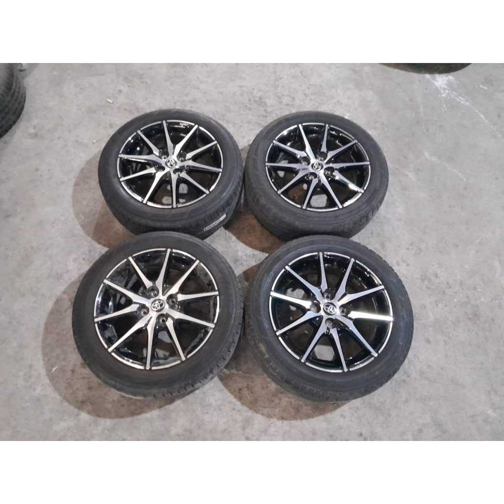 Velg Mobil Bekas Ring 15 Lubang 4 STD AGYA R15X6 H4X100 ET50 BAN 185 55 R15