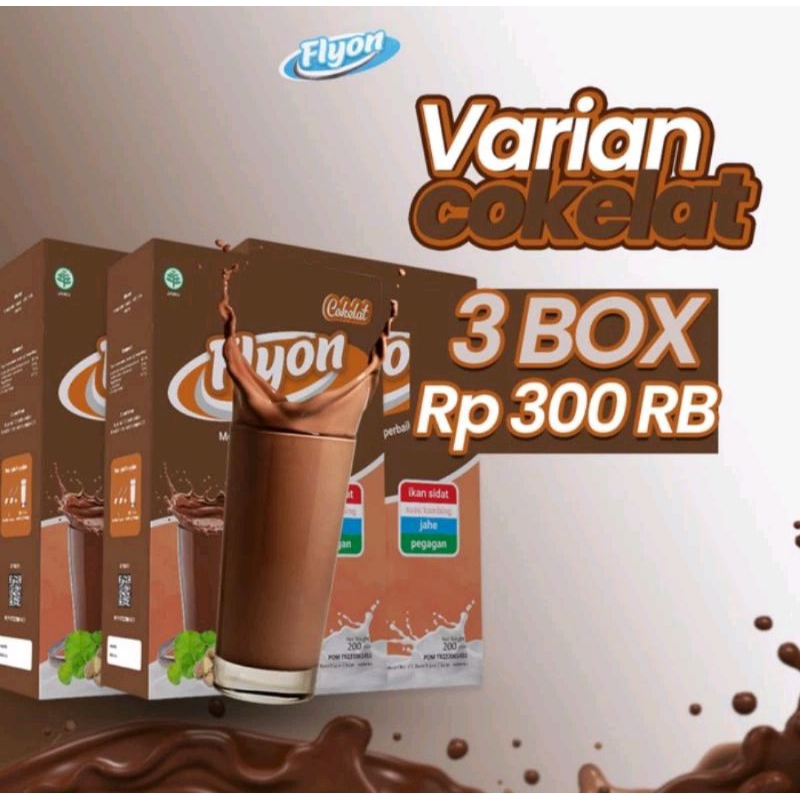 

Terlaris 3 Box Susu Flyon Formulasi Utama Penggemuk Badan Dan Penambah Nafsu Makan Hasil Cepat Asli Original