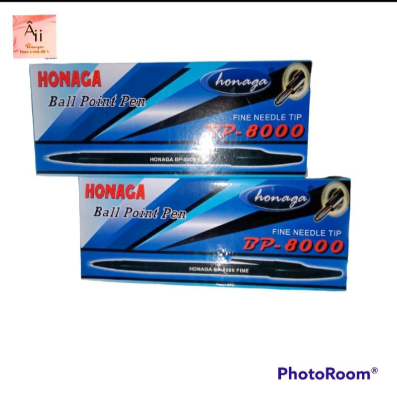 

1pak ball paint pen honaga bolpen honaga bp 8000 tinta hitam isi 12pcs