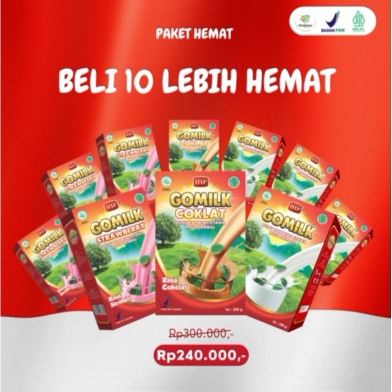 

GOMILK PAKET RESELLER 10 BOX | Susu Kambing Etawa 10 Box