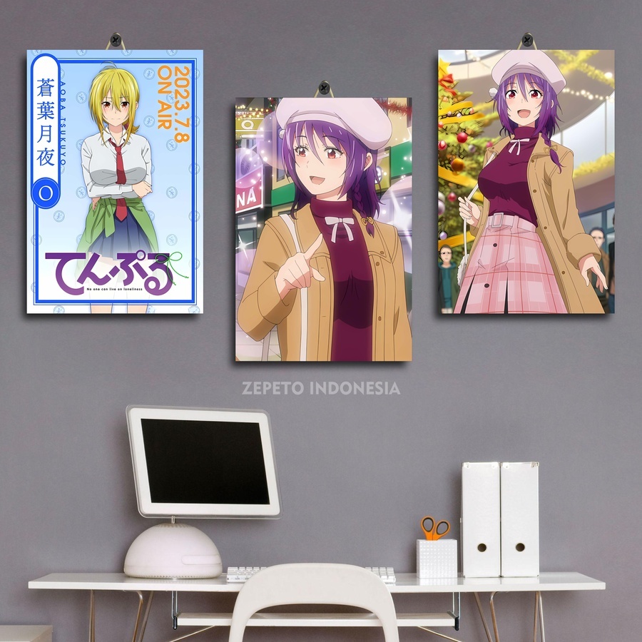 Poster Ruangan Gaming Karakter Anime Waifu Tenpuru 20X30 | Poster Anime Waifu Temple Aoba Kurage | D