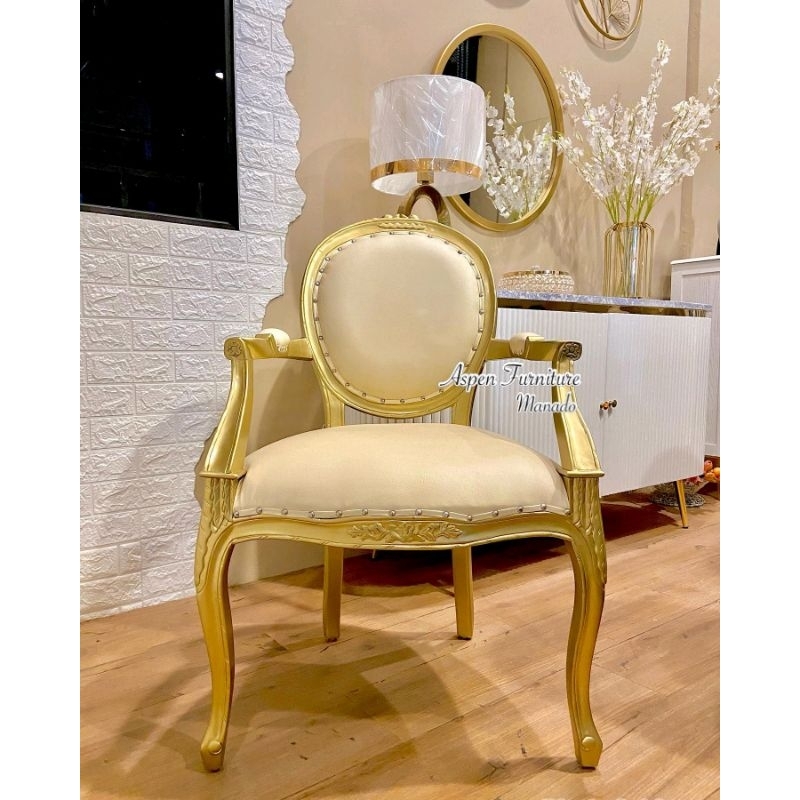 kursi tunggal jati rococo (khusus manado)