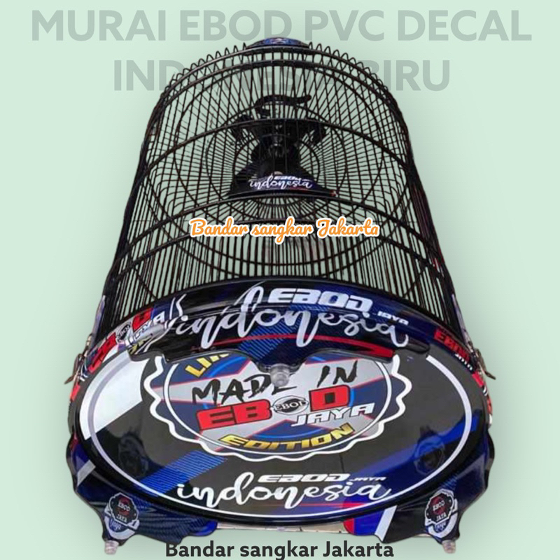 SANGKAR KANDANG MURAI EBOD PVC DECAL NO 1 DM 60cm