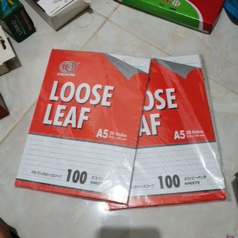 

Loose Leaf A5 100 sheets kertas binder paperlink