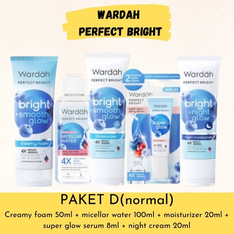 Wardah Perfect Bright Paket Lengkap Skincare Wardah 1 Paket Lengkap Glowing