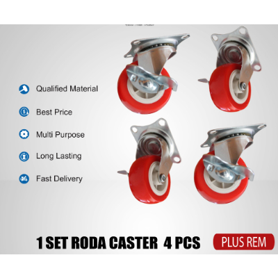 Roda caster Aksesoris Booth Portable