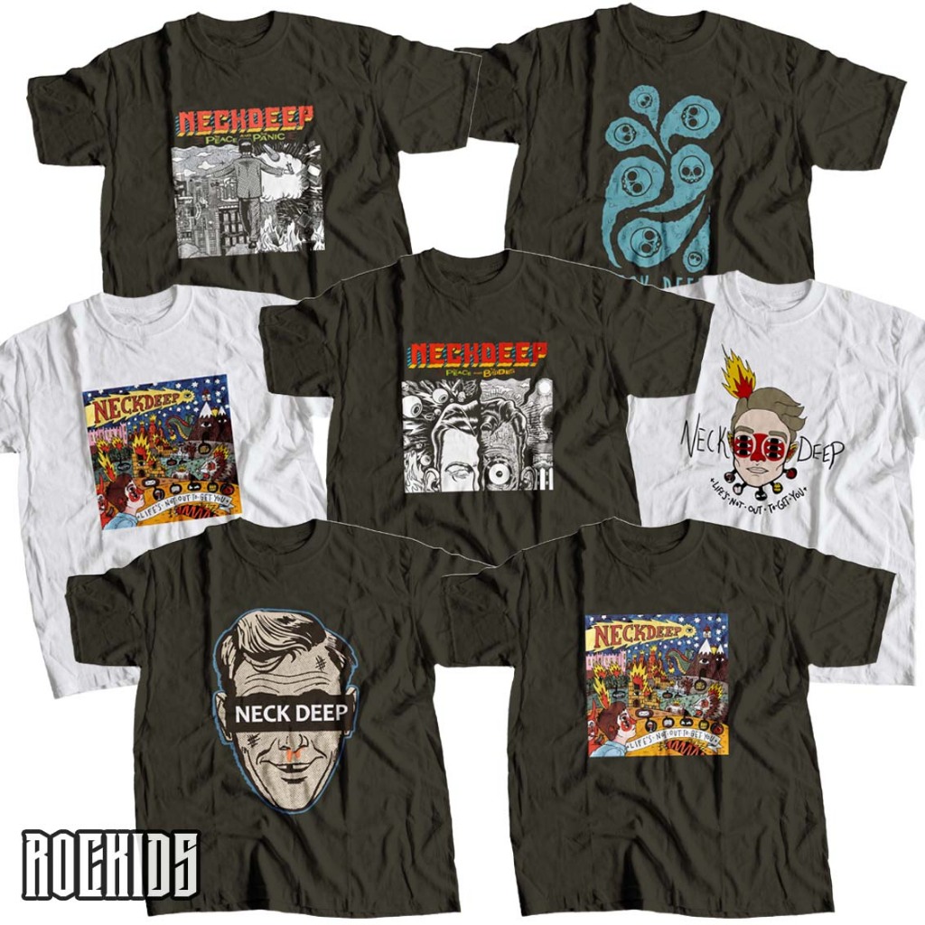 rockids - neckdeep - tshirt neckdeep - neckdeep tees - kaos dewasa dan anak - kaos band - kaos neckd