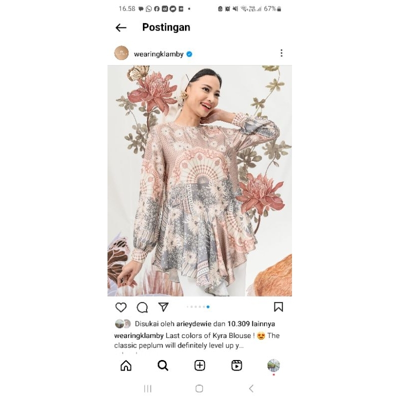 PRELOVED KYRA BLOUSE WEARING KLAMBY SIZE M