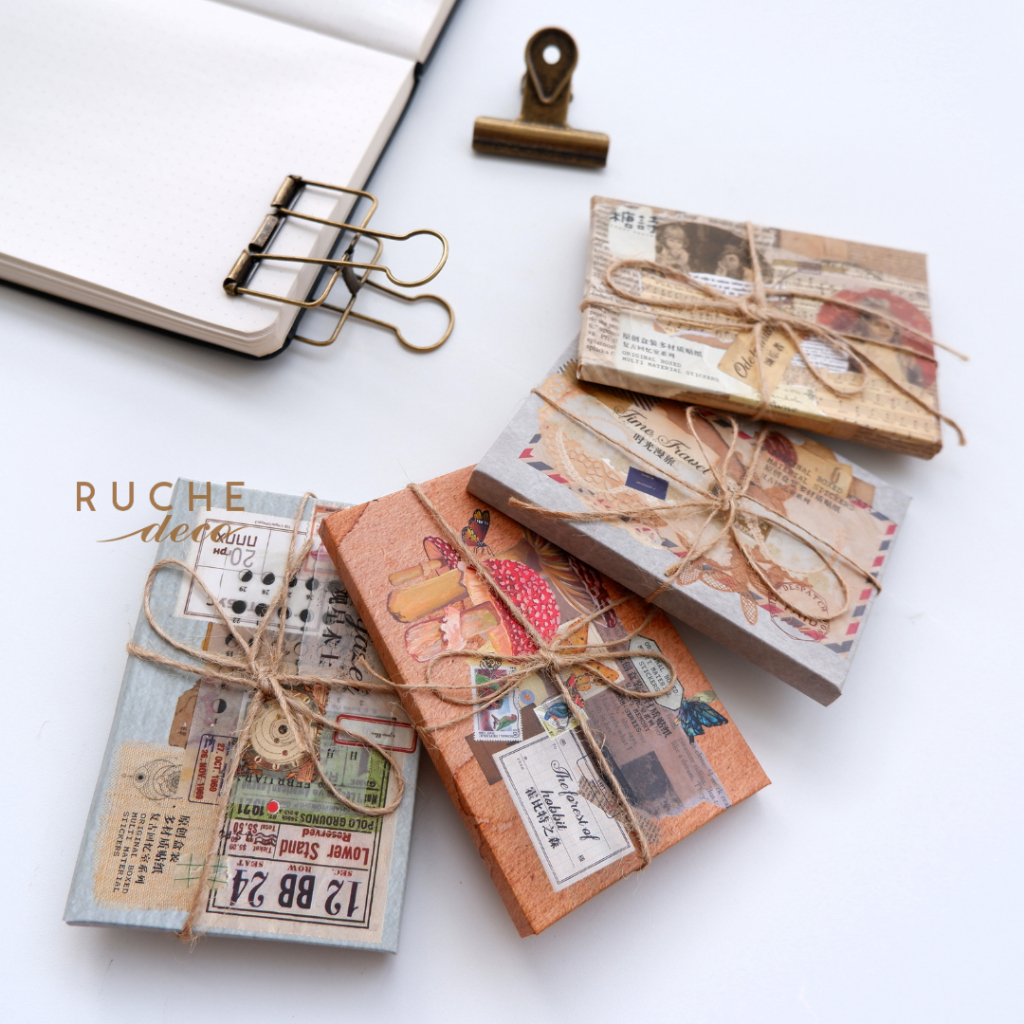 

RUCHE DECO - DECO PACK 4 / VINTAGE DECORATION PAPER / STICKER UNTUK JURNAL / DECORATION PAPER PACK