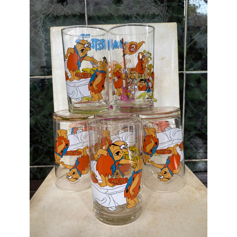 Gelas Vintage The Flintstones Kartun Jadul Unik The Flint Stones