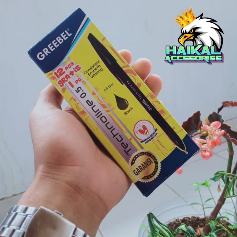 

Pulpen GREEBEL Technoline 0.5 BLACK Isi (12+1pcs)