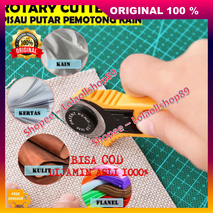 

BELI 1 GRATIS 1 Rotary Cutter 28mm Rotary Cutter Pisau Putar Pemotong Kain 100% ASLI ORIGINAL