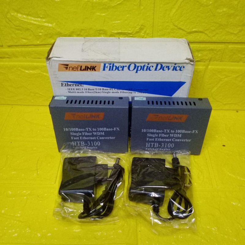 Netlink Fiber Optic Device Htb -3100 10/100 sepasang