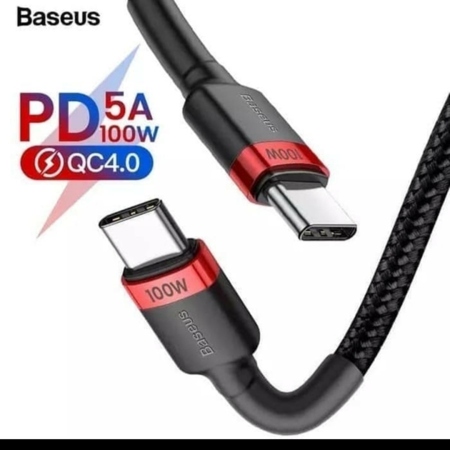 BASEUS KABEL DATA CHARGER TYPE C TO TYPE C TIPE C CAFULE 1M 2M FAST CHARGING