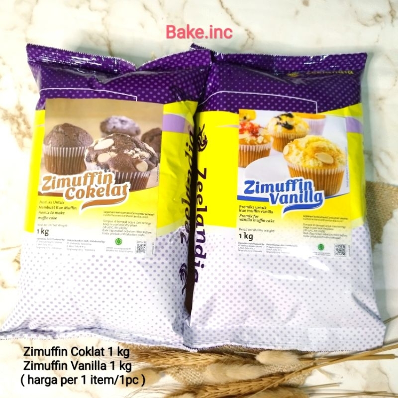 

[Bake.inc] ZEELANDIA ZIMUFFIN Tepung Muffin COKLAT 1 kg