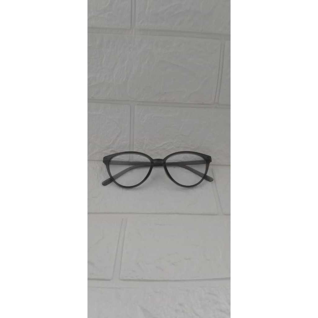 DOMMO - D6125 Kacamata Anti Radiasi F5538 / Kacamata Korea Wanita / Cat Eye Eyeglasses / Kacamata Wanita Gaya Retro / Kacamata Anti UV-Abu