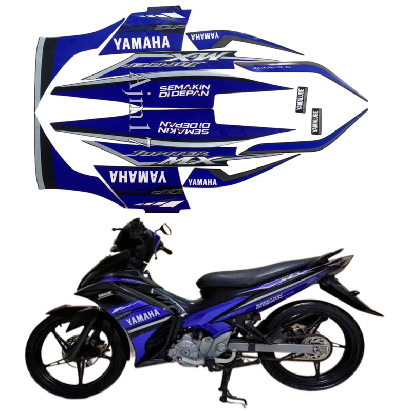 STIKER STRIPING NEW JUPITER MX GP 2013 2014 BIRU HITAM