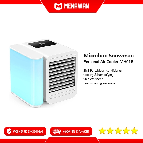 Microhoo Snowman Personal Air Cooler Kipas Angin AC Pendingin Portable Original