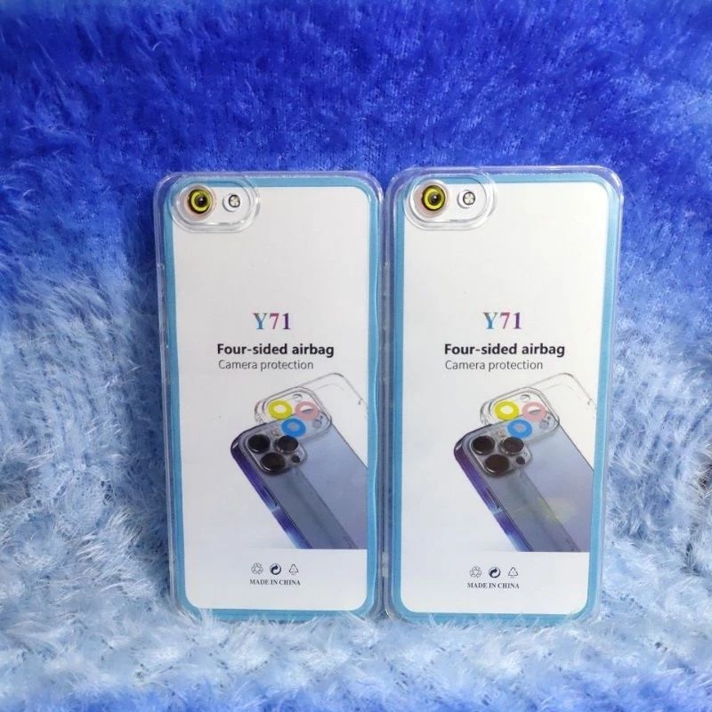 Softcase casing vivo y71 silikon bening trasparan pelindung belakang hp+camera