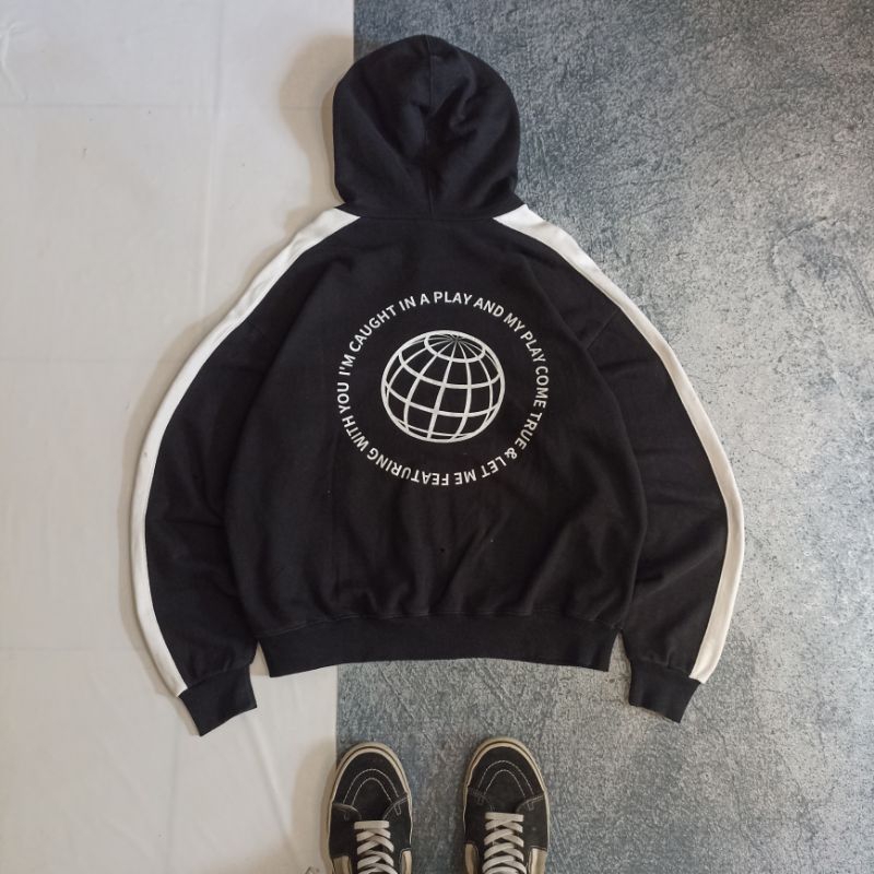 ACOVER EARTH BIGLOGO ZipHoodie Black