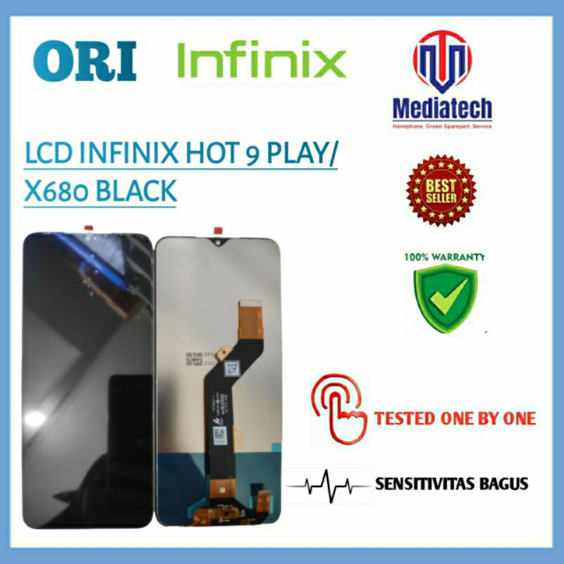LCD INFINIX HOT 9 PLAY/X680 BLACK ORI