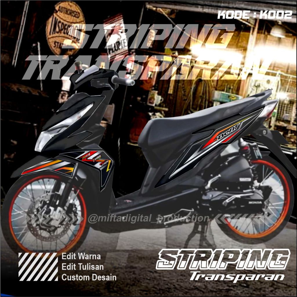 Striping Motor Beat FI Full Body - Beat Street - Beat Esp - Beat Street Esp - Striping Sticker Beat 