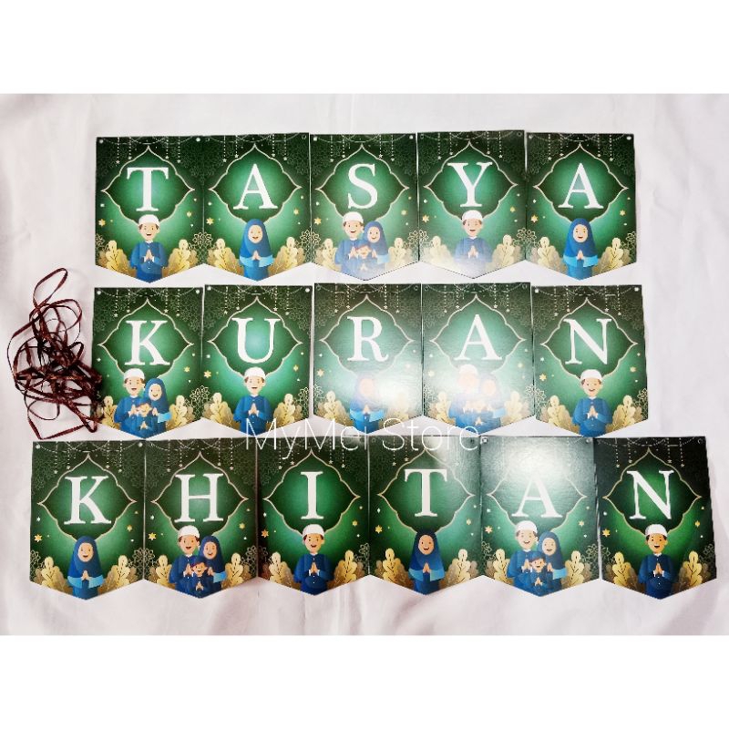 Banner Tasyakuran Khitan | Bunting Flag Tasyakuran Khitan | Banner KECIL