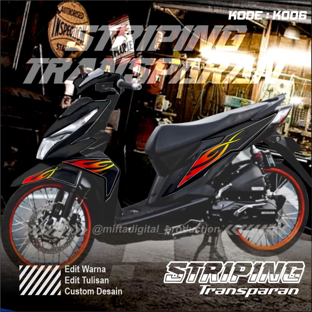 Striping  Beat FI Full Body - Beat Street - Beat Esp - Beat Street Esp - Striping Sticker Beat - Str