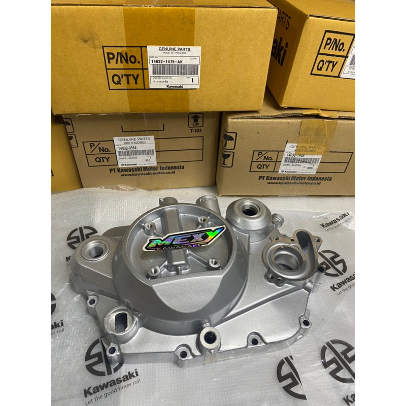 TUTUP BAK MESIN KOPLING COVER CLUTCH  KAWASAKI NINJA KIS NINJA LAMA  BLOK SILFER 14032-1475-ak