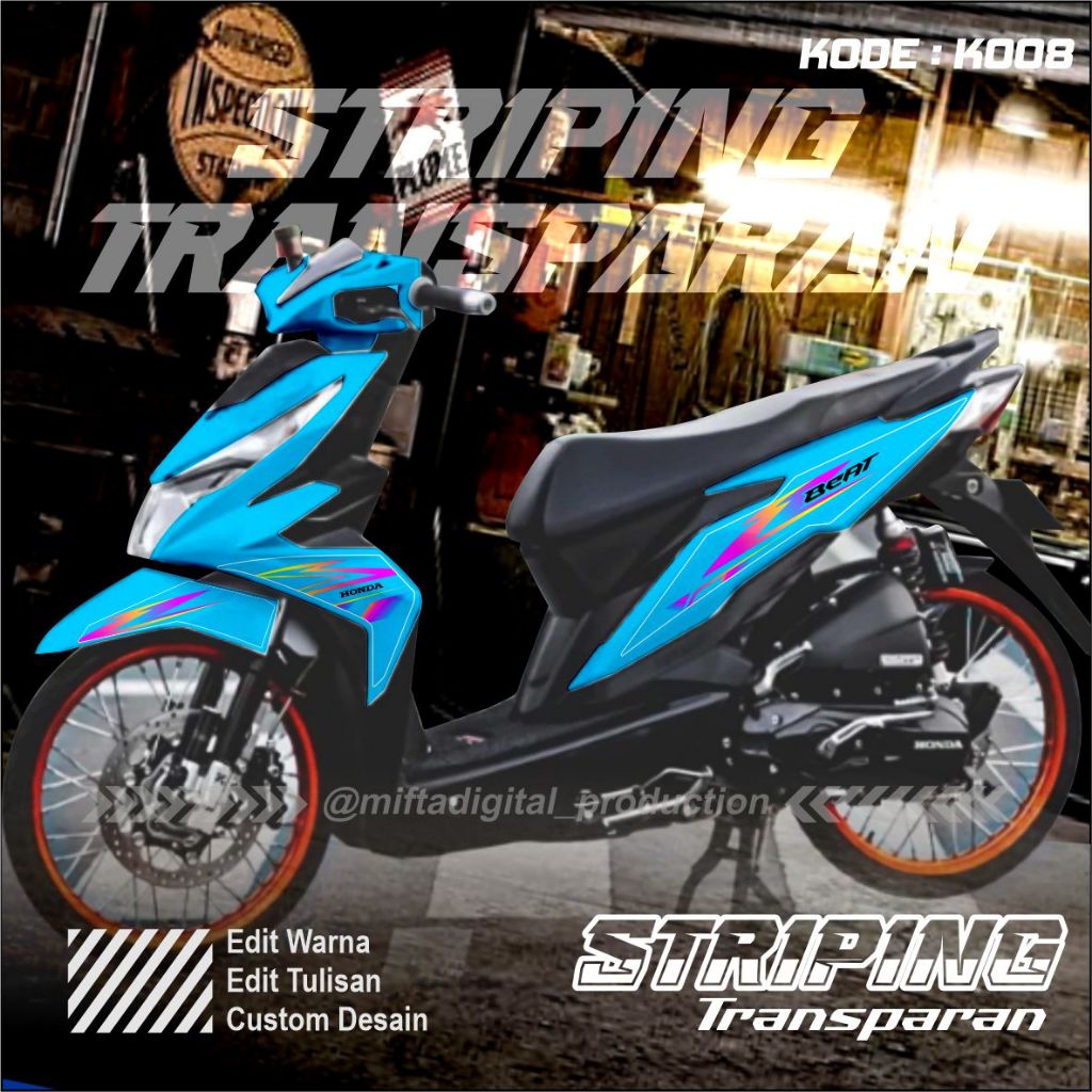 Striping Beat FI Full Body - Beat Street - Beat Esp - Beat Street Esp - Striping Sticker Beat - Stri