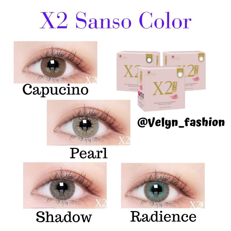 Softlens X2 Sanso Hydrogel / Softlen Warna X2 Sanso Color / X2 Sanso Color capucino / Softlen X2