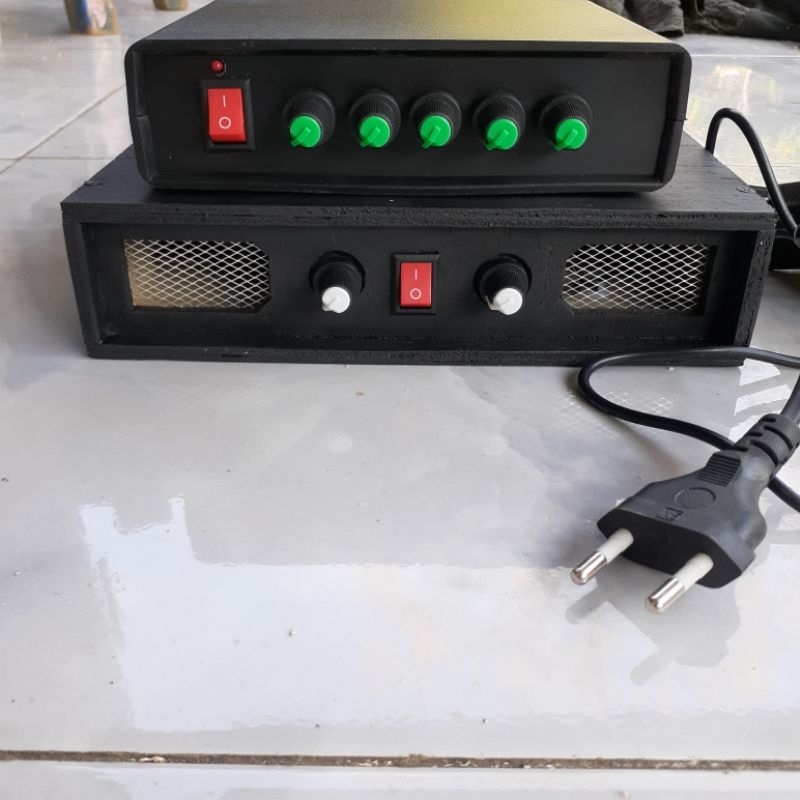 1 paket power amplifier mini 2 chanel plus equalizer 5 band