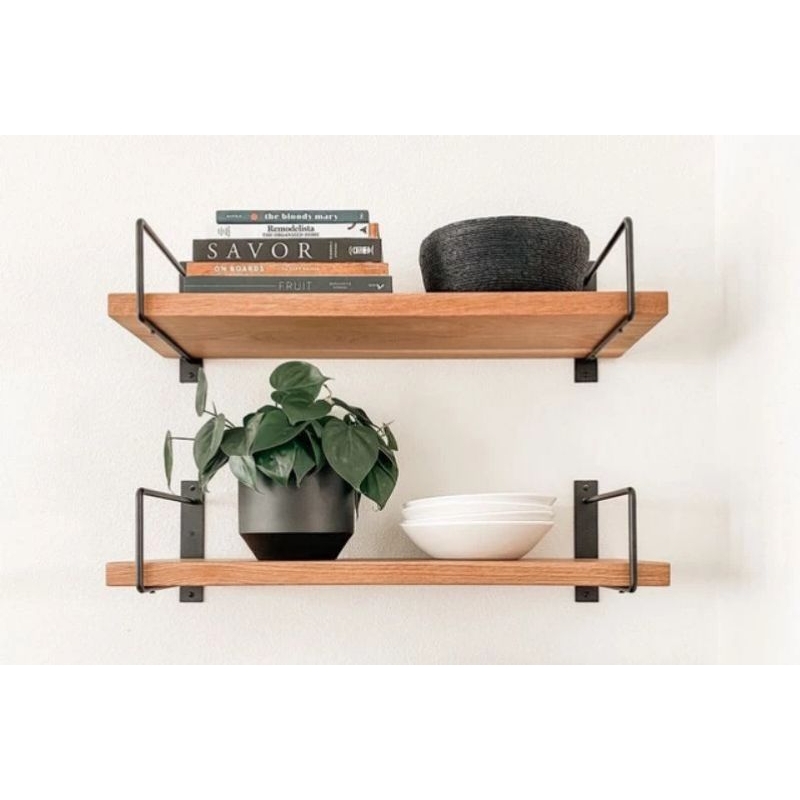 Rak dinding minimalis Ambalan dinding Rak bunga Pajangan dinding Rak dapur Rak dinding industrial ra