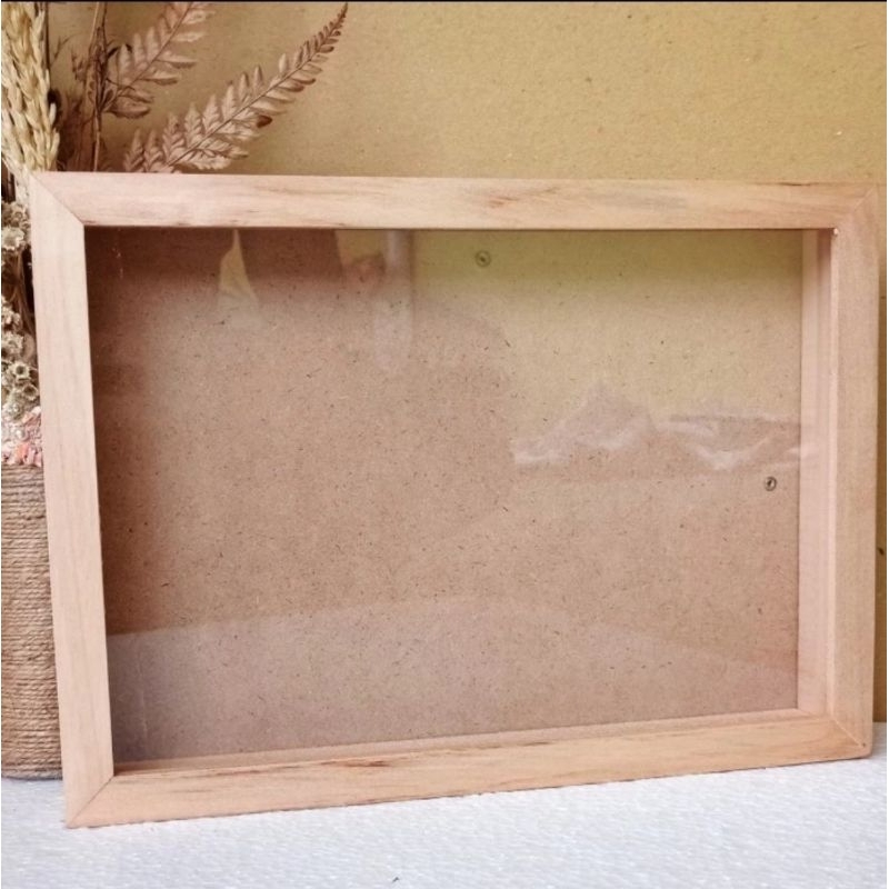 Ronggga 2cm Pigura Frame Foto 3D A4 21x30 Cm / Kotak Kayu Bingkai Estetik