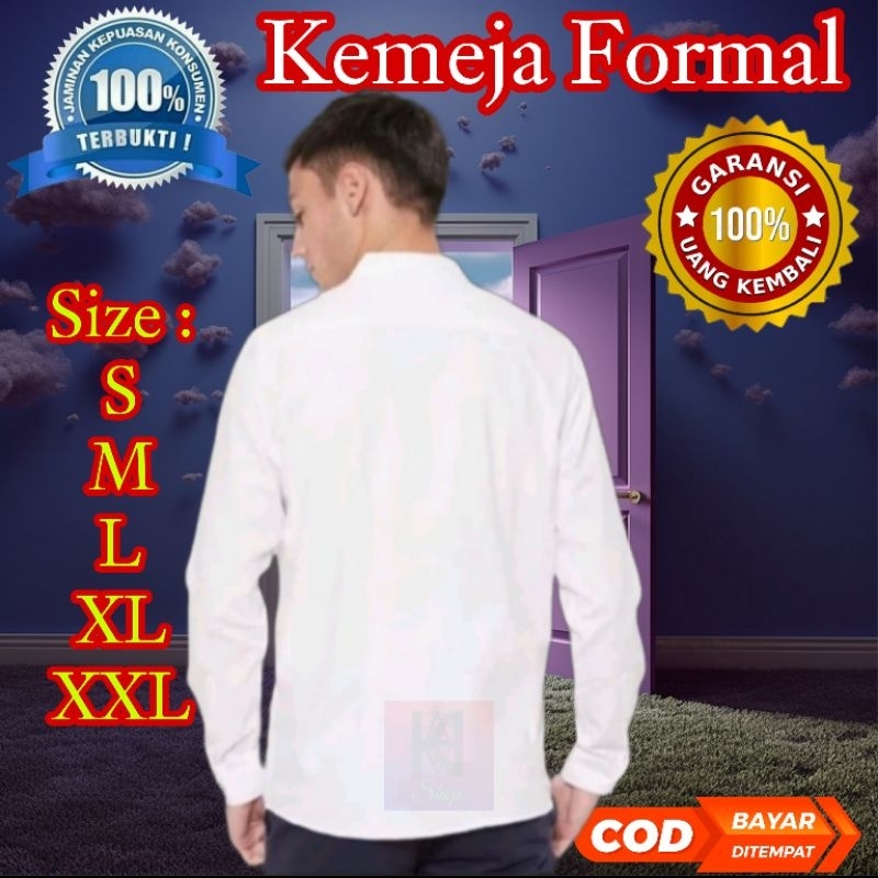 KEMEJA PRIA FORMAL COCOK DENGAN JAS BLAZER, NIKAHAN, WISUDA, KANTORAN, FORMAL, NON FORMAL