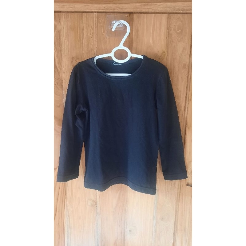 preloved kaos lengan panjang hitam anak perempuan inner manset