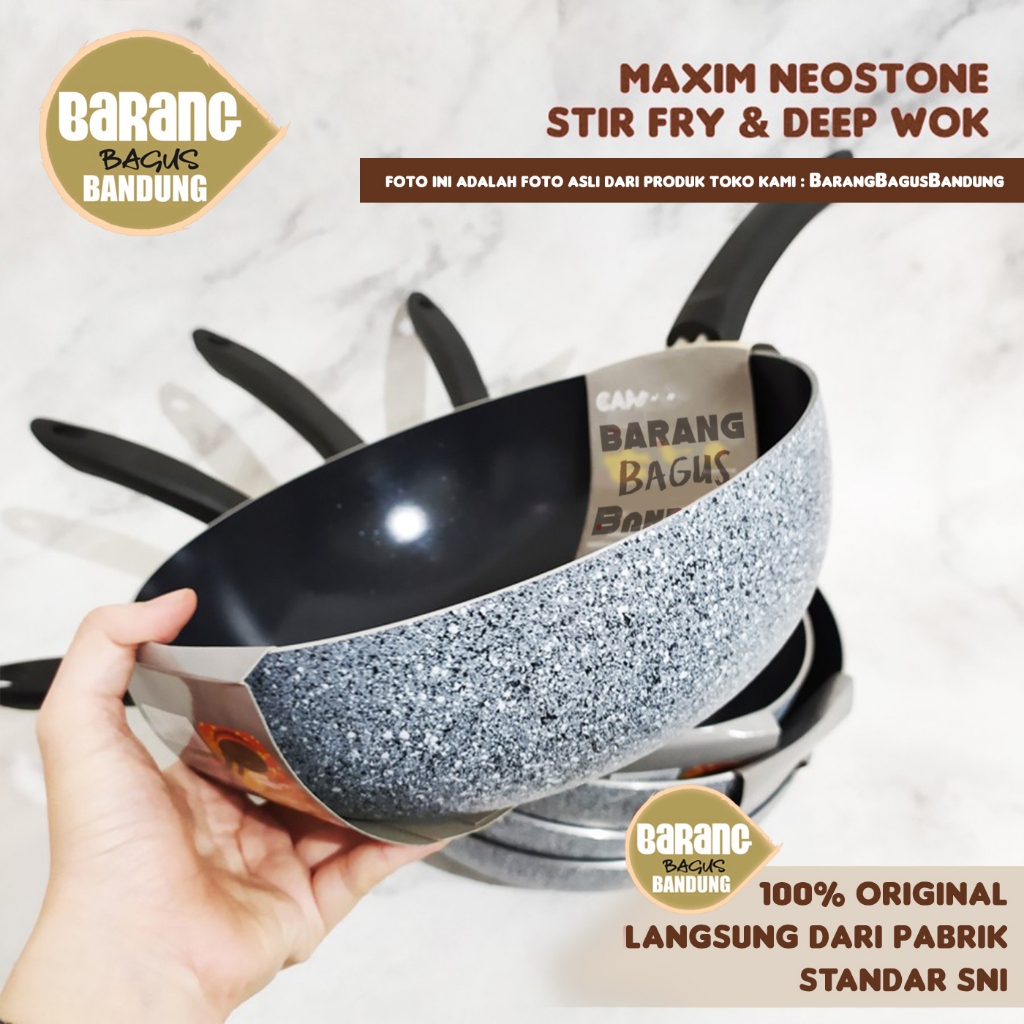 Wajan Keramik ANTI BARET Wok Maxim Neostone 24