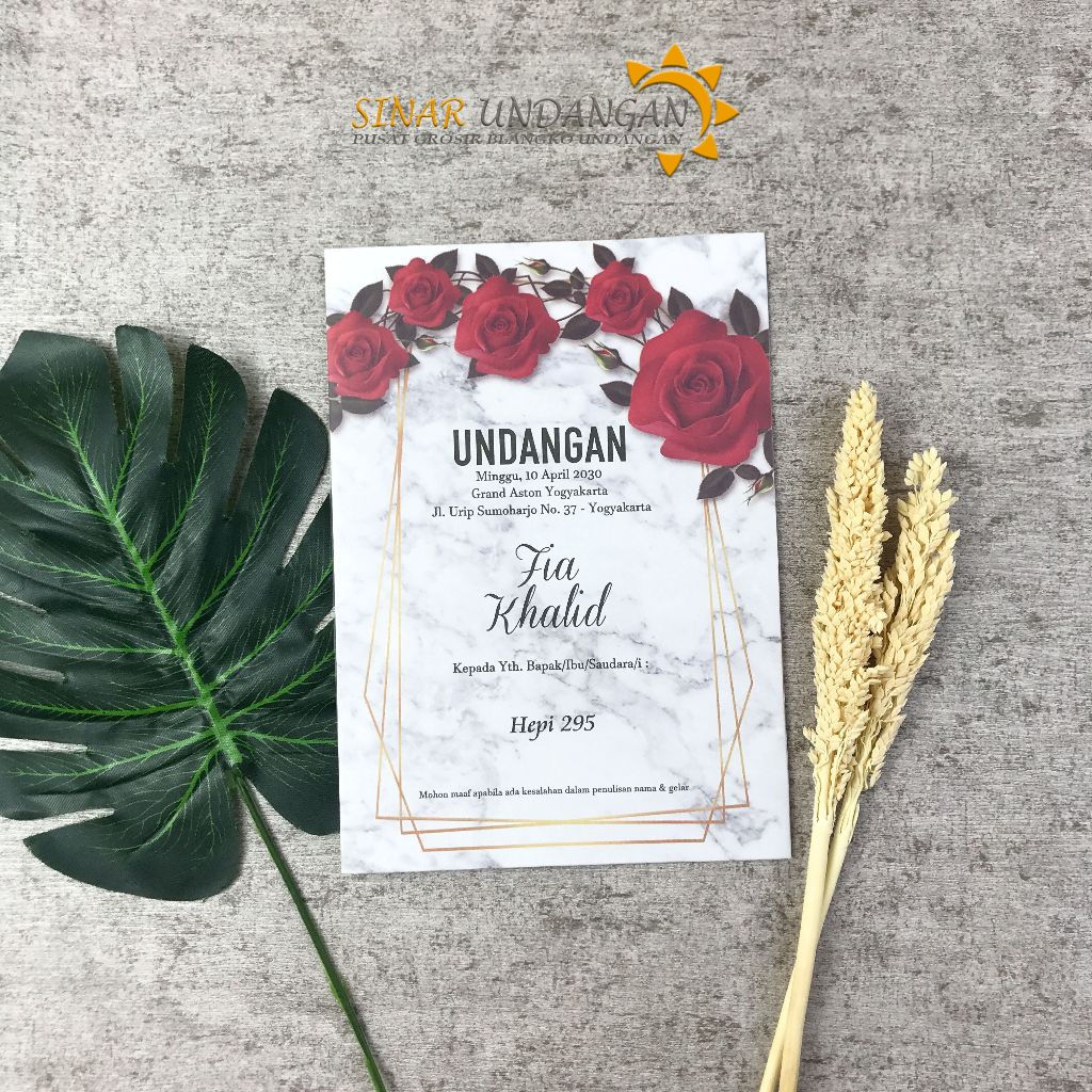 Blangko Undangan Pernikahan Hepi 295 Murah | Undangan Pernikahan | Kertas Undangan Kosong | Sinar Un
