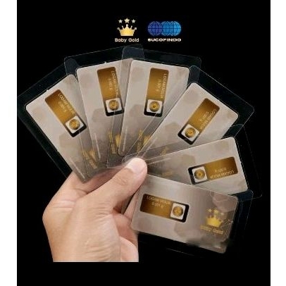 DOBEL PROMO LM...@BABYGOLD 0.001 GRAM 24 KARAT DARI TOKO (TPMOS) PROMO HARGA 25 KEPING + FREE 10 KEP