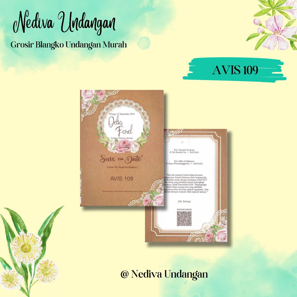 Blangko Undangan Avis 109 Harga Murah