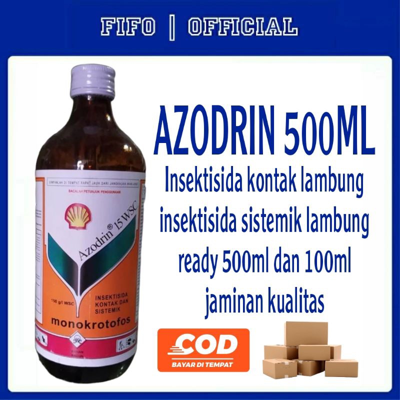 Azodrin 500 ml/ Asodrin 500ml- Insektisida Kontak dan Sistemik Lambung CV ALAM HIJAU