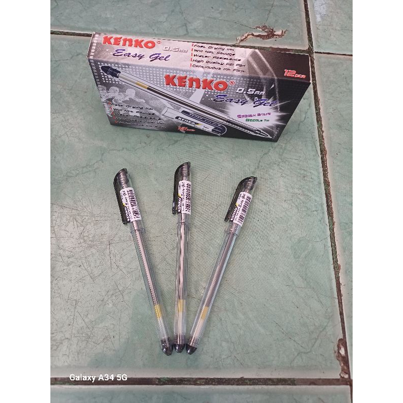 

3PCS PULPEN EASY GEL KENOKO [GEL PEN KENKO] TINTA HITAM