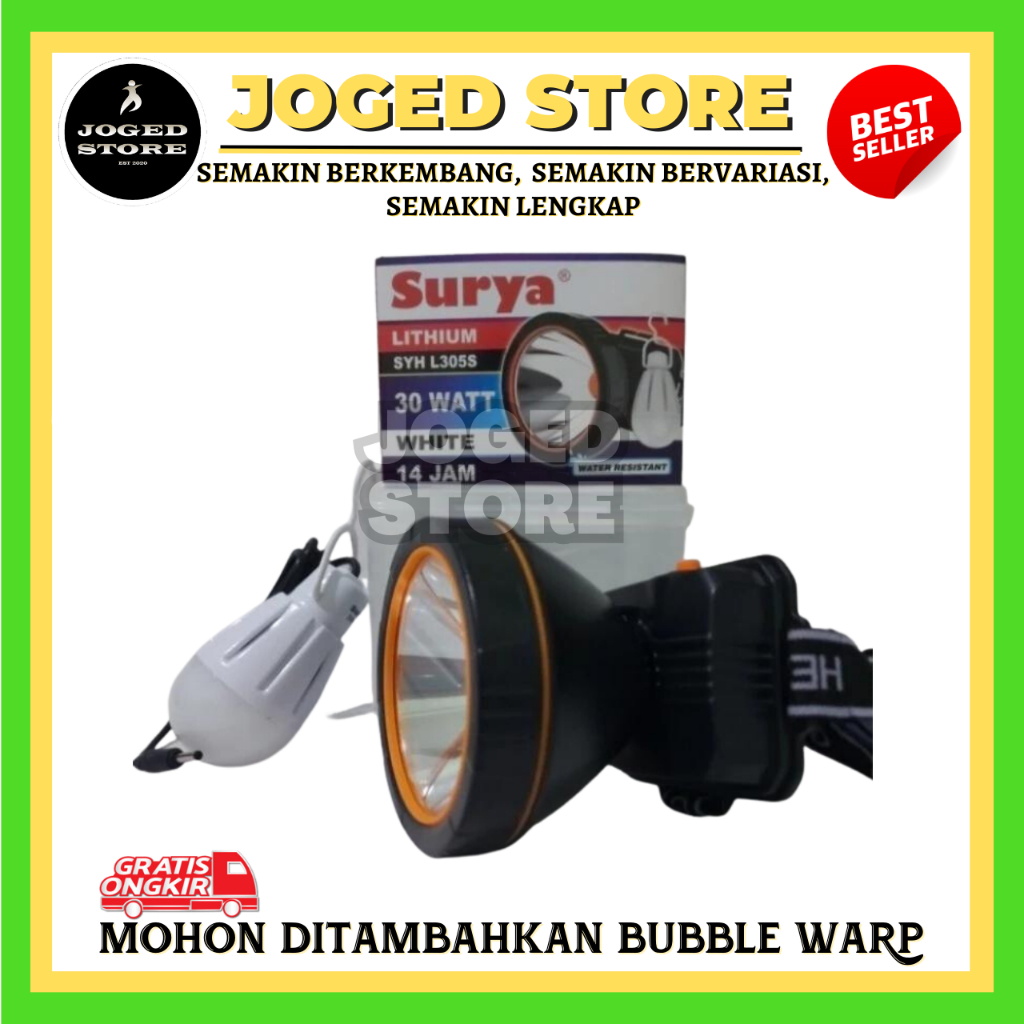 SENTER KEPALA SURYA SYH L3055 30 WATT WHITE | SENTER | SENTER CAMPING