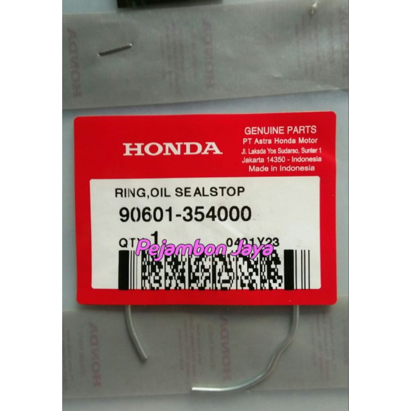 O Ring Oil Stop Kancingan Seal Shock GL Megapro Tiger CB CBR 150 R Verza 90601-354-000 ORI AHM