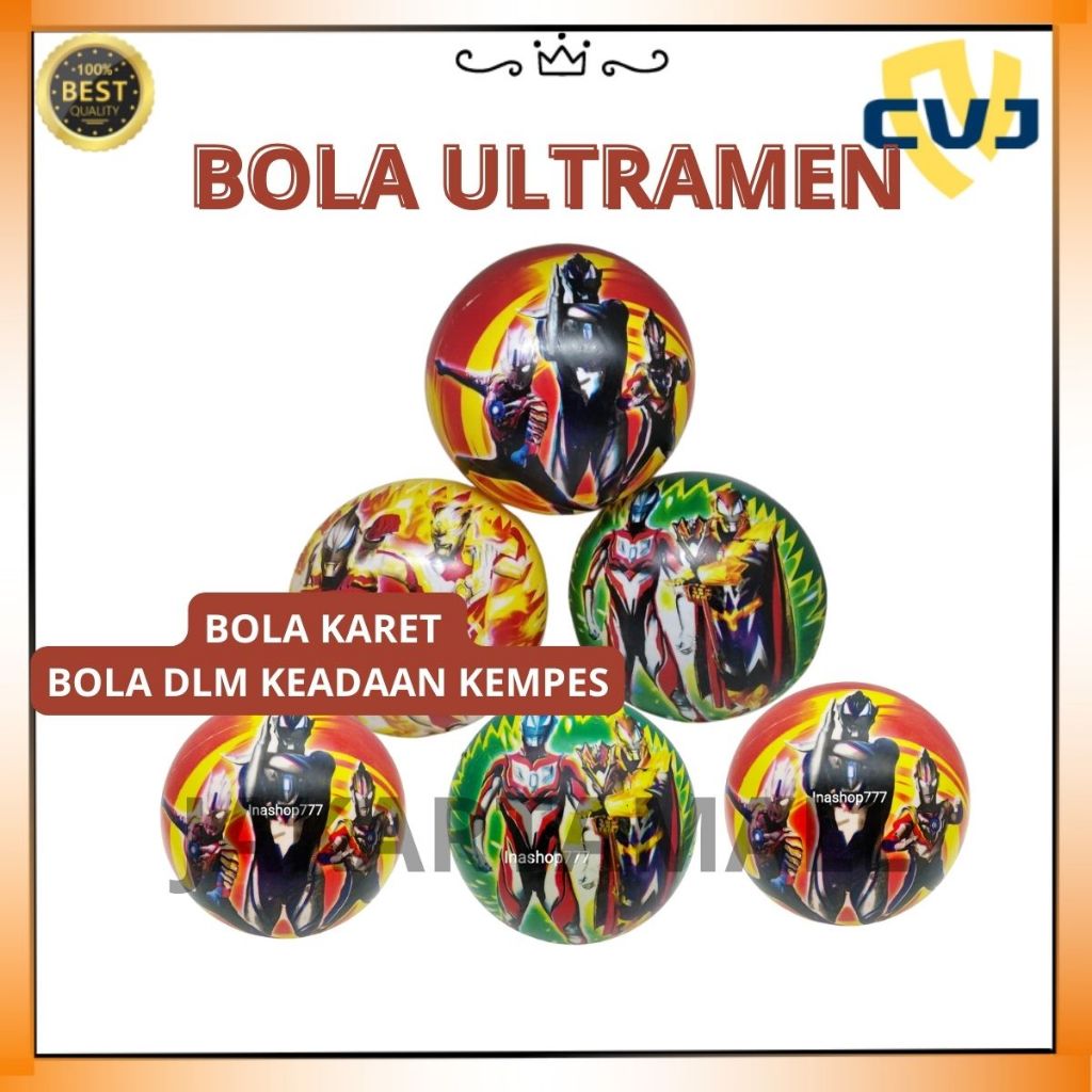 Mainan Bola Karet / Bola Karet Karakter Ultraman CVJ