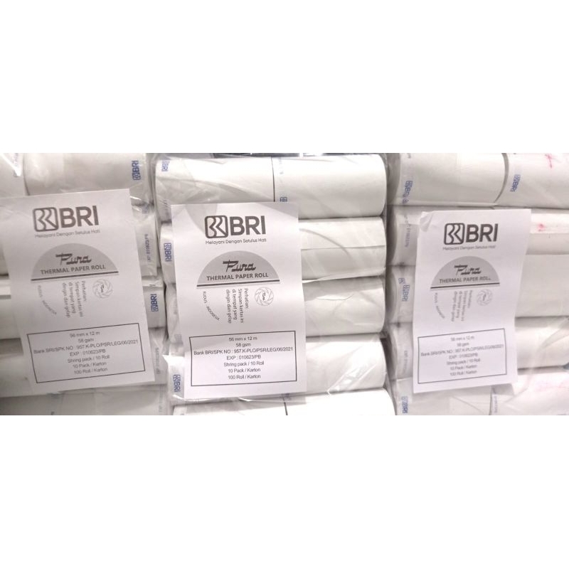 

kertas thermal BRI size 57x32 harga per pcs