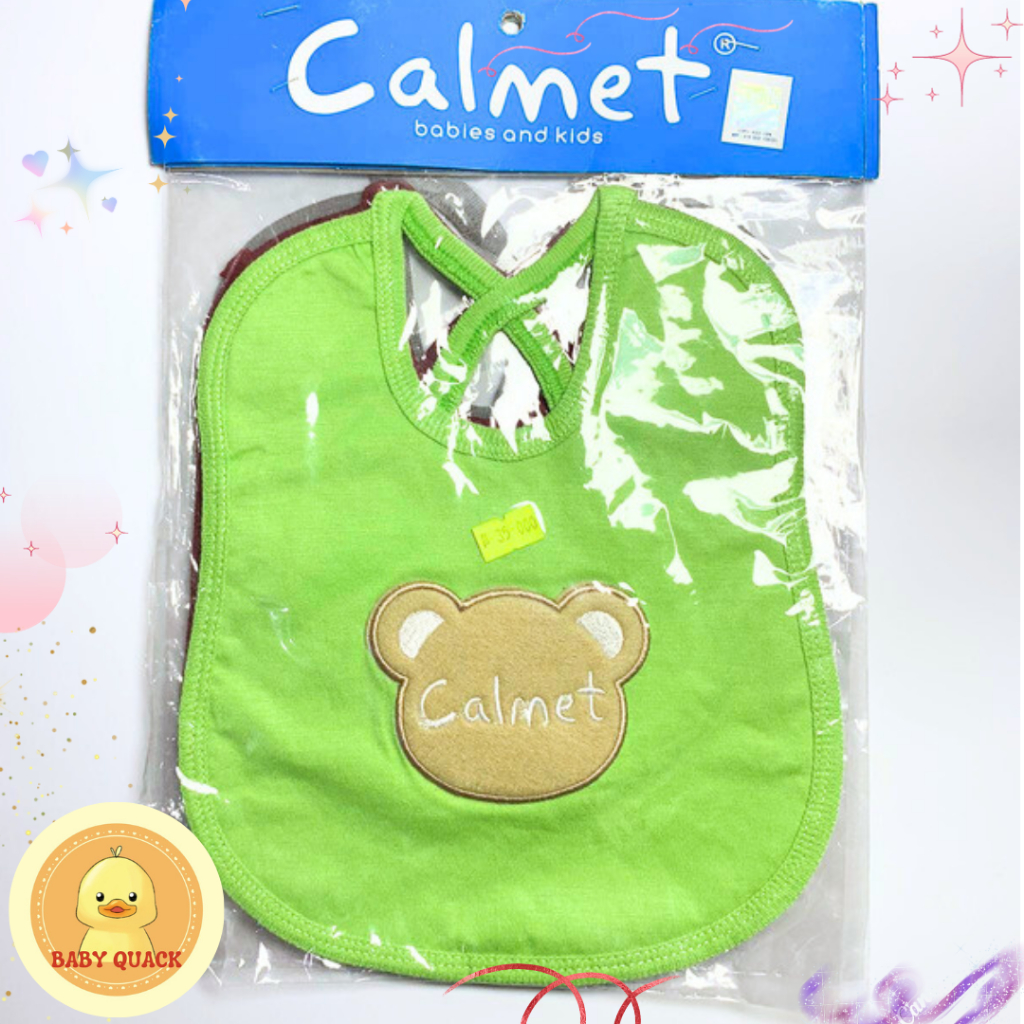 (3 Pcs) Celemek Bayi Anak Calmet/Apron/Lapisan Plastik/Murah -Makassar